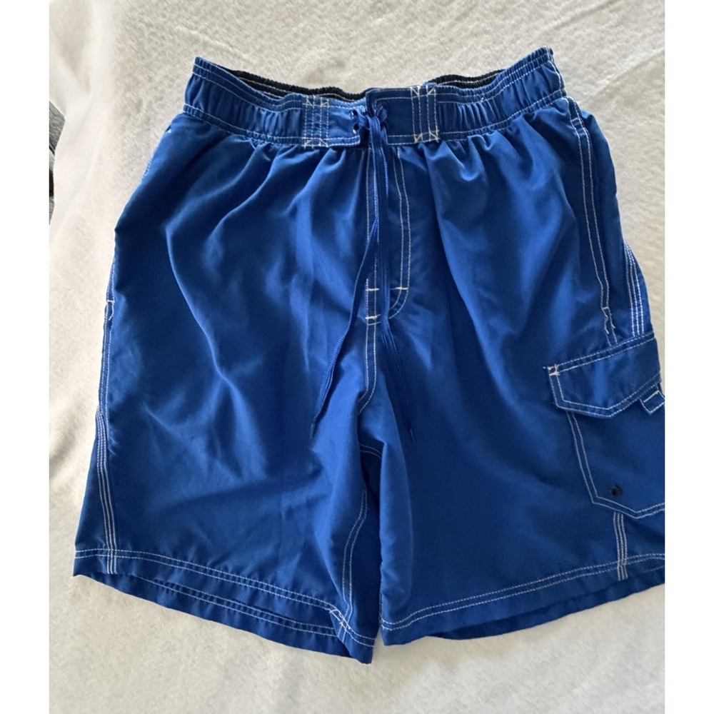 Champion Men's Swim/ Board Shorts With Liner Vibrant Blue Color Size M
